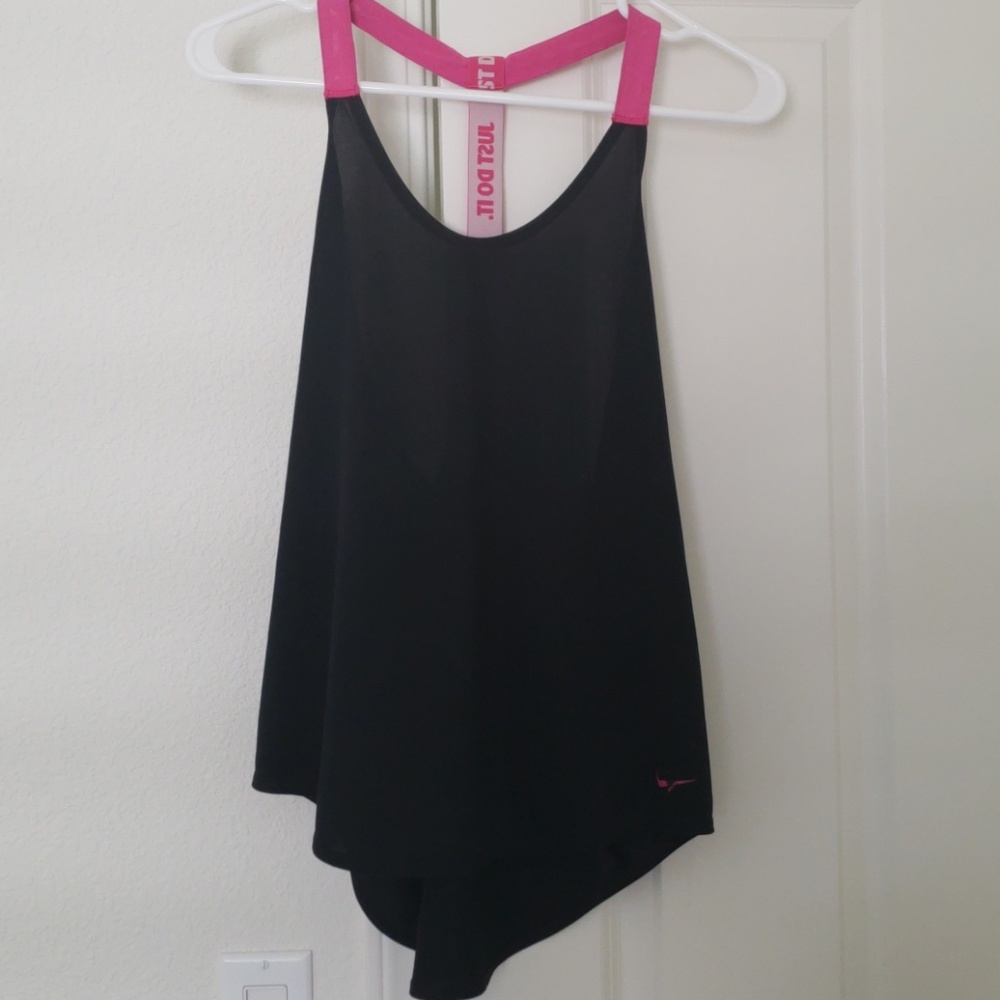 Black and Pink Nike tank top